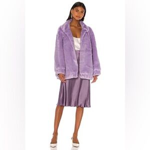 NWOT LPA Aster Faux Fur Jacket- Lavender XL 💜